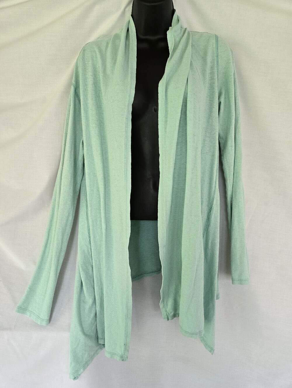 Gramicci▪️Cotton Open-Front Lightweight Cardigan Sweater in Light Mint